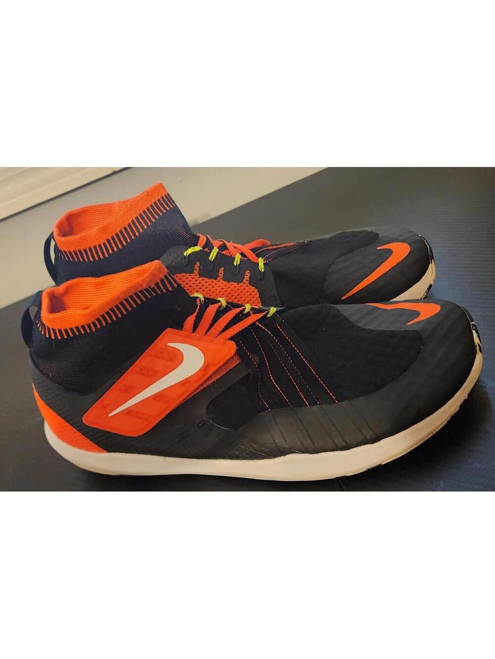 EUC Nike Flyon Train Black 2019 orange black sock 12 mens Clean